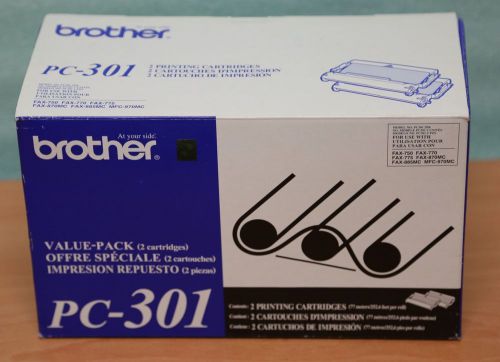 Brother PC-301, Black Print Cartridges, Pack Of 2 FAX-750 FAX-770 FAX-775