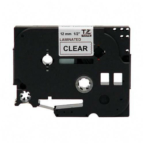Black on Clear 0.5 Inch P-Touch TZ Tape