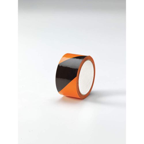 Hazard Marking Tape, Roll, 2In W, 54 ft orange black tape 3yrx8