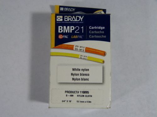 Brady BMP21 product# 110895 WHITE NYLON 3/4&#034; x 16&#039; / 19.1mm x 4.9m