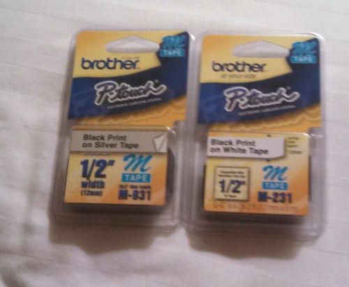 Brother P-touch M Tape M-231 &amp; M-931 Lot of 2
