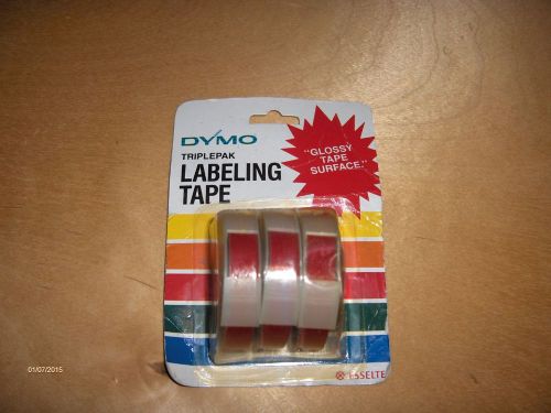 3PK Dymo 3/8&#034; x 12&#039; Label Maker Glossy Refill Tape, 1989 Never Opened