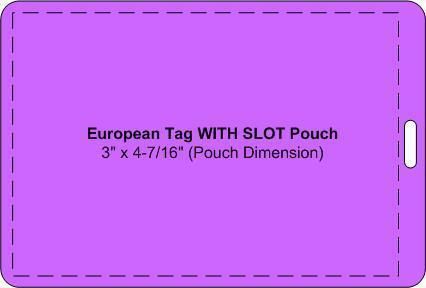 European Large Luggage tag laminating pouch 3&#034; x 4-7/16&#034; 5 MIL school supplies