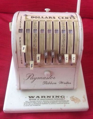 Vintage paymaster ribbon writer - Series 8000 with key.