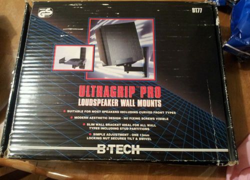 B-Tech Ultragrip Pro BT77 Wall Mount for Speaker - 55.12 lb Load - 1 Pair