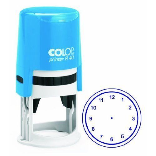 COLOP Printer R40 Clock 2 Picture Stamp - Blue