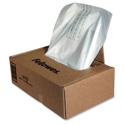 Fellowes 3605801 office shredder waste bag 50 gal - 50/box - plastic - white for sale