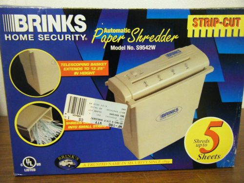 Brinks Home Security Automatic Strip-Cut Shredder S9542W Sisco