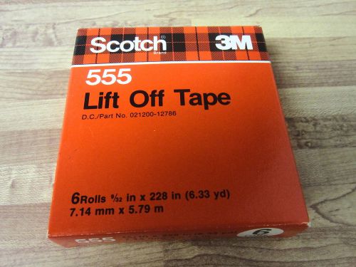 SCOTCH 3M 555 LIFT OFF TAPE LOT OF 3 ROLLS