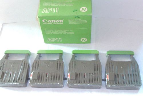 CANON AP11 ELECTRONIC TYPEWRITER RIBBON CASSETTES - BOX OF 4 NEW - orange dial