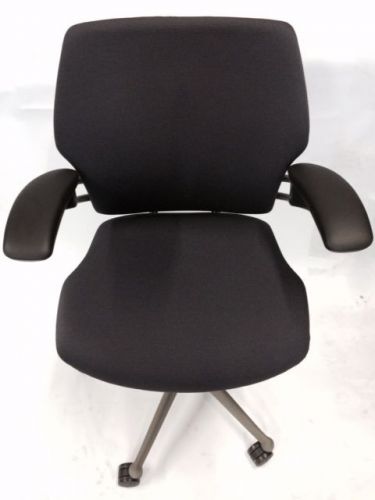 HUMANSCALE CHARCOAL GREY FABRIC TITANIUM FRAME &amp; BASE FREEDOM CHAIR