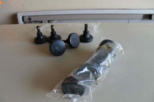 New set of 5 office desk chair caster replacements flat glide glides for sale