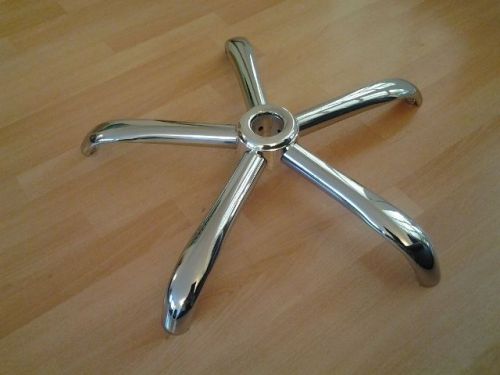 5 spoke chair base in chrome for office home chairs replacement parts bnib! for sale