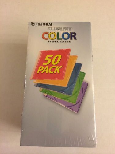 BRAND NEW Fujifilm Media Color Slim Jewel Cases 50 Pack