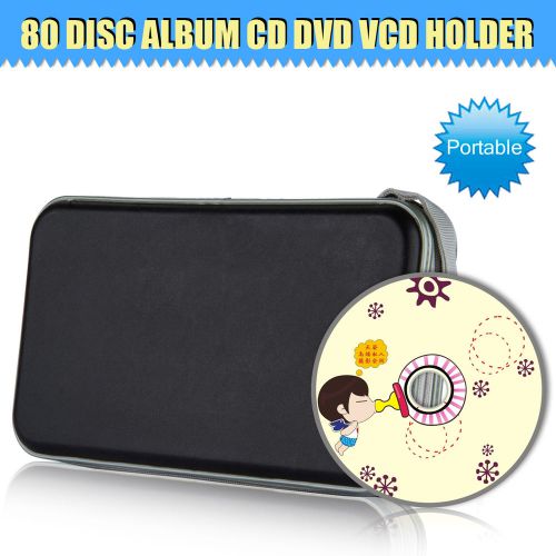 CD DVD VCD 80 Disc Storage Carry Cover Organizer Case Holder Album Wallet Bag