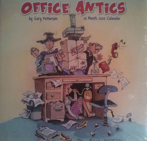 2015 16 Month OFFICE ANTICS by GARY PATTERSON 12x12 Comedy Wall Calendar NEW