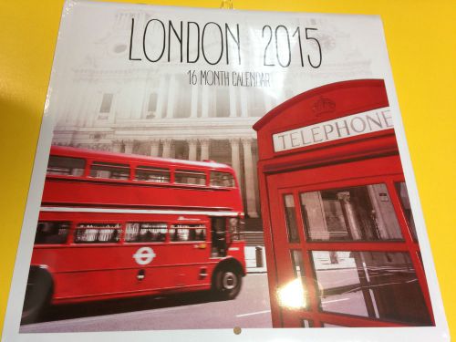 CALENDAR OFFICIAL 2015 LONDON 16 MONTH CALENDAR BUS RED COLLECTION CALENDER