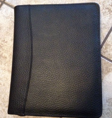 New Black Pebble Leather Planner Organizer Binder Franklin Covey Classic size