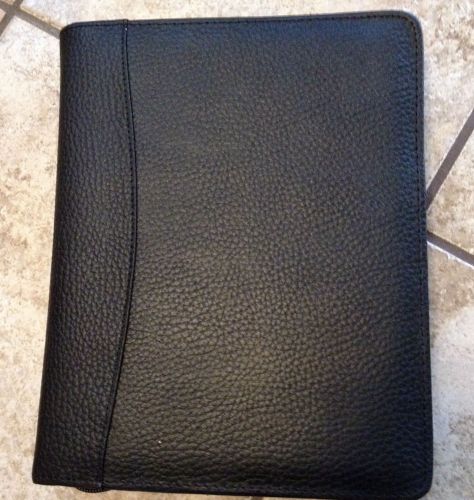 New Black Pebble Leather Planner Organizer Binder Franklin Covey Classic size