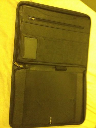 Full size Leed&#039;s Planner/Organizer/Folder w/ Notepad Simulated Leather Black