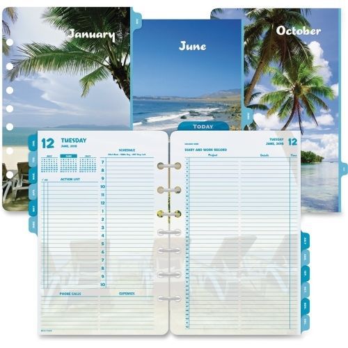 2015 Day-Timer Coastlines 2 Pages Per Day Daily Refill -5.5&#034;x8.5&#034; - 1 Year