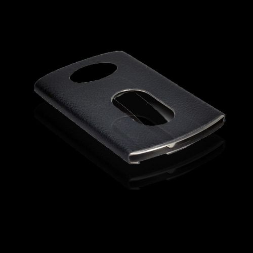 Automatic slide out Stainless steel Metal Credit Business Card Case Holder Black