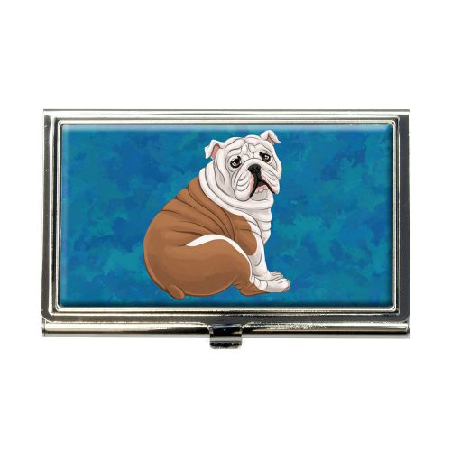 English bulldog business credit card holder case for sale