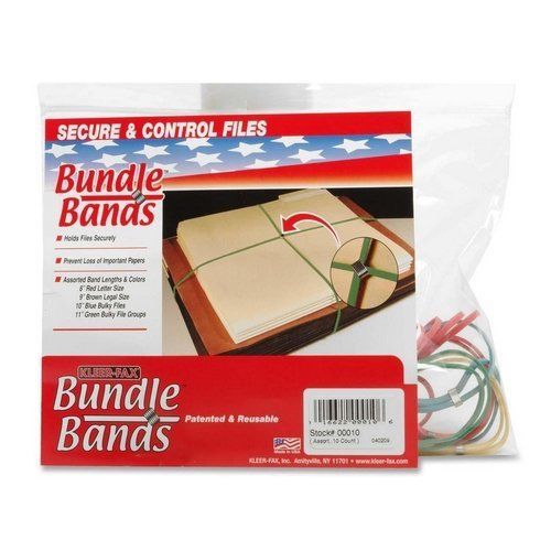 Kleer-fax bundle rubber band - 1 / pack - rubber - assorted (klf00010) for sale