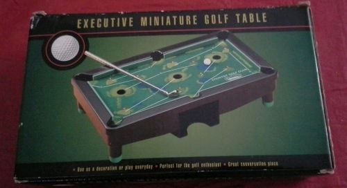 Executive Miniature Golf Table/ Desk Table Bench Set/ Home Office...NICE!!!