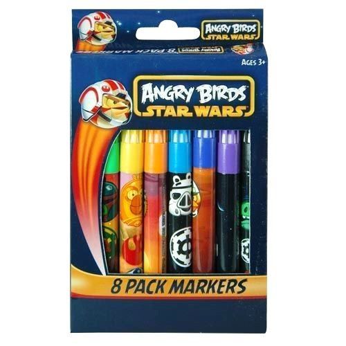 1 Pack Of 8 Markers Angry Birds &amp; Star Wars Juicy Marker Gift For Kids SALE !