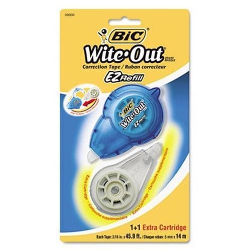 Bic wite-out correction tape refill - 0.20&#034; width x 45 ft length - (wotrp11r) for sale