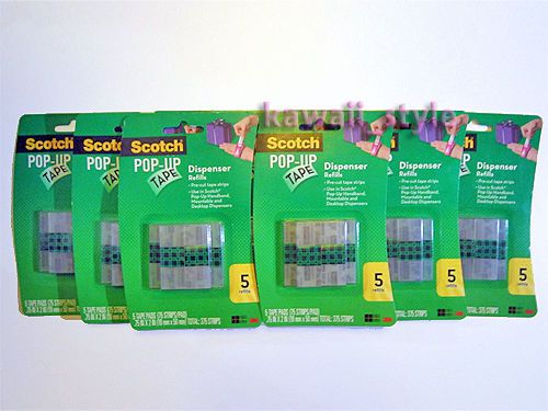 Scotch Pop-Up Tape Dispenser Refills 12 Packages Total 4500 Invisible Tape Strip