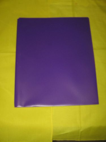 Lot of 48   3 Prong 2 Pocket Poly Folder Fasteners  All Purple Folders