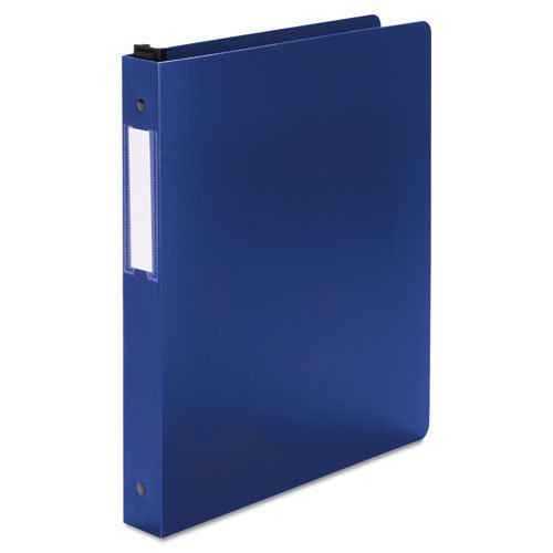 Hanging dubllock round ring poly binder,11 x 8-1/2, 1&#034; capacity, blue for sale