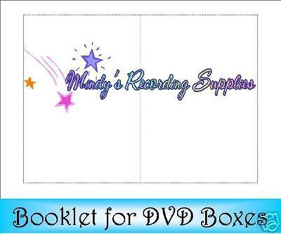 4 page Booklet Inserts for DVD Box Matte 25 pack