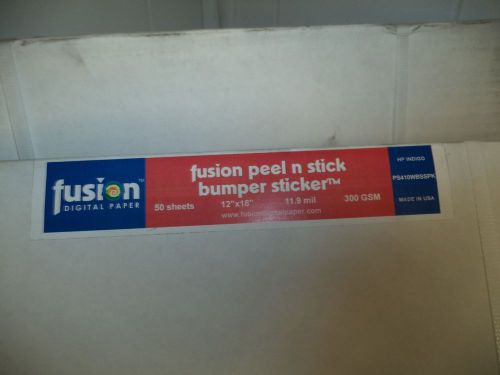 Fusion digital paper   ps410wbsspk  bumper stickers  12x18   bx 50 for sale