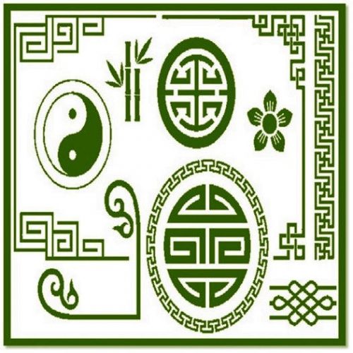 30 Custom Green Oriental Art Personalized Address Labels