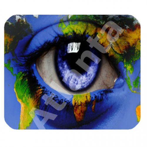 WORLD MAP IN AN EYE 003 Custom Mouse Pad for Gaming Make a Great Gift
