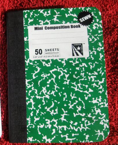 Sewn! 1 Mini Composition Notebook Pocket Journal Miniature Memo Pad Lined Little