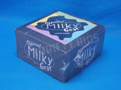 The Official Milky Gear Note Cube BLACK Paper For Gel Pens 3 1/2&#034; X 3 1/2&#034; NEW