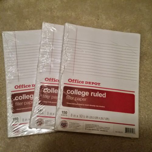 Lot of 5 College Ruled Filler paper