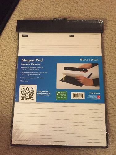 Day-timer magna pad 8-1/2&#034; x 11&#034; magnetic clipboard with lined paper. brand new. for sale