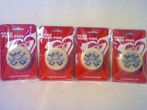 LOT OF 4 PACKAGES OF ROXY PUSH PINS NEW IN PACKAGES (B)
