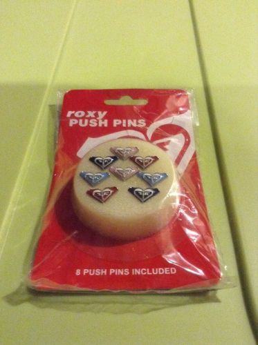A PACKAGE OF ROXY PUSH PINS NEW IN PACKAGES