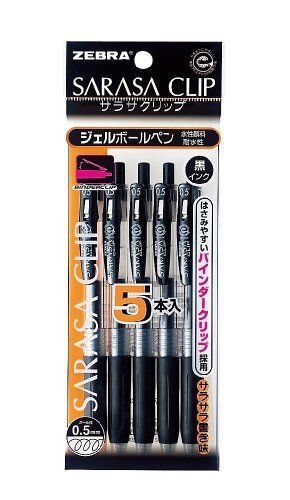 Zebra Sarasa Ballpoint pen Clip 0.5 Black, 5 packs, P-JJ15-BK5 (Japan Import)