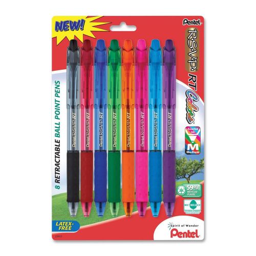 Pentel RSVP RT Retractable Pens Assorted Ink - 8 / Pack