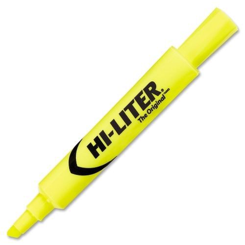 Avery Hi-Liter Desk Style Highlighter - Chisel - Yellow - 12 / Pack
