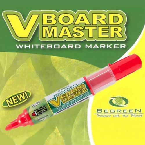 New 3-pack pilot v board master whiteboard marker red 43920 vbmm-red-bc for sale