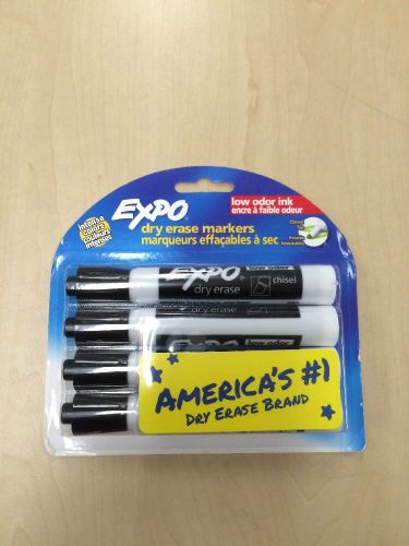 Expo black low odor dry erase chisel tip markers for sale