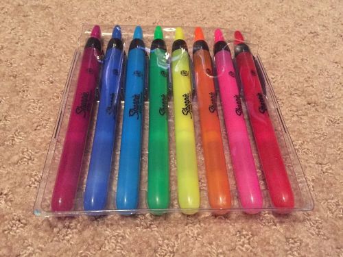 Sharpie Accent Retractable Highlighters, Assorted, Fine Point, 8/Pack, New